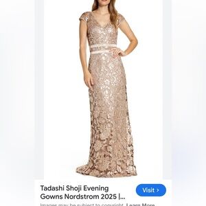Tadashi Rose Gold Gown